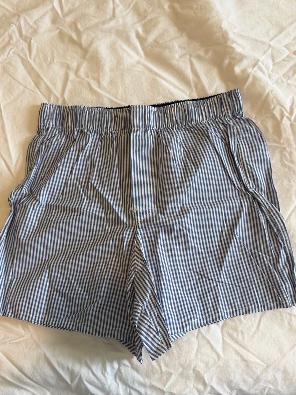 GAP Blue & White Vertical Stripe Shorts